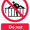 Do not cross barrier sign