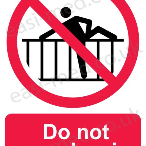 Do not cross barrier sign