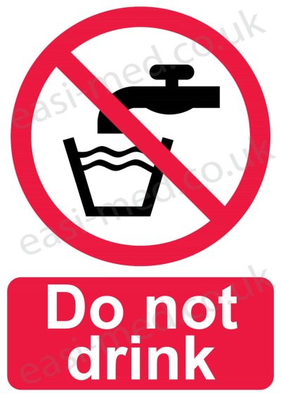 Do not drink sign