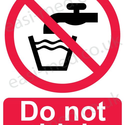 Do not drink sign
