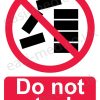 Do not stack sign