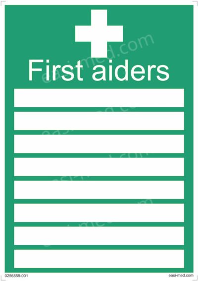First Aiders Sign