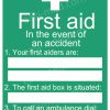 In the Event Of An Accident Sign
