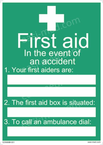 In the Event Of An Accident Sign