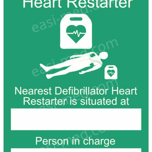Nearest Defibrillator Sign