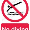 No diving sign