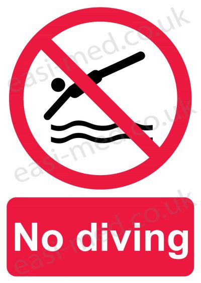 No diving sign
