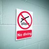 No diving sign