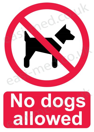 No dogs allowed sign
