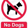 No dogs except guide dogs sign
