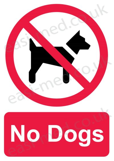 No dogs sign