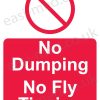 No dumping no fly tipping sign