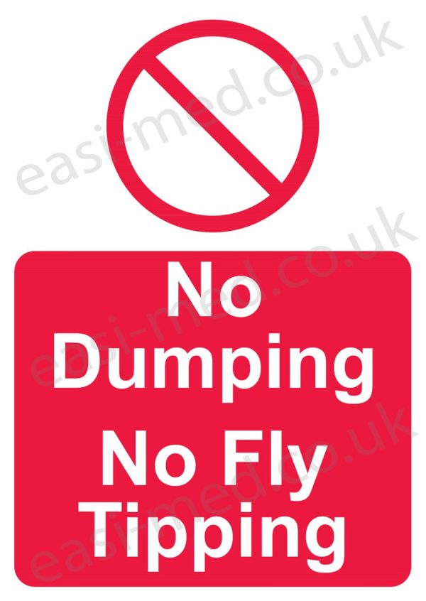 No dumping no fly tipping sign