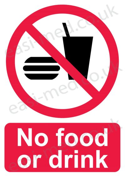 No food or drink sign