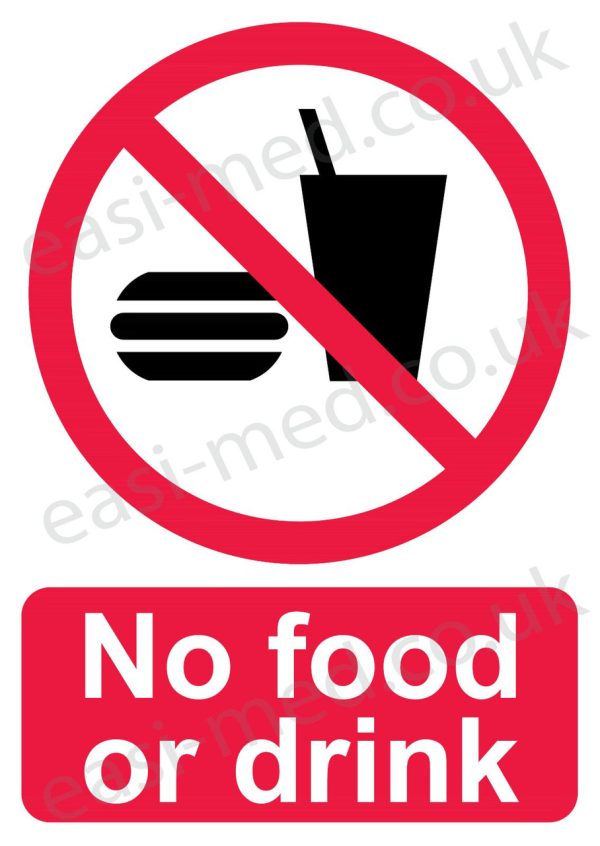 No food or drink sign