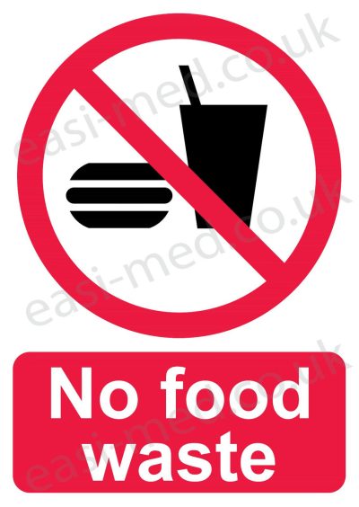 No food waste sign