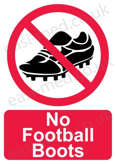 No football boots sign