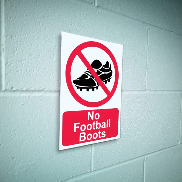 No football boots sign