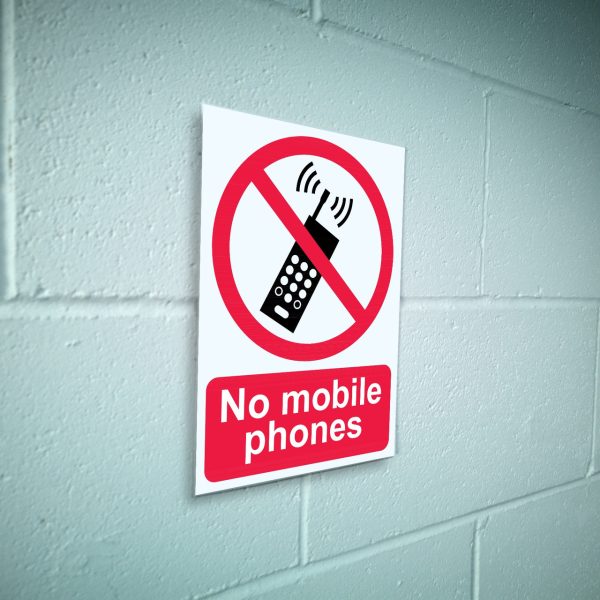 No mobile phones sign