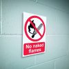 No naked flames sign