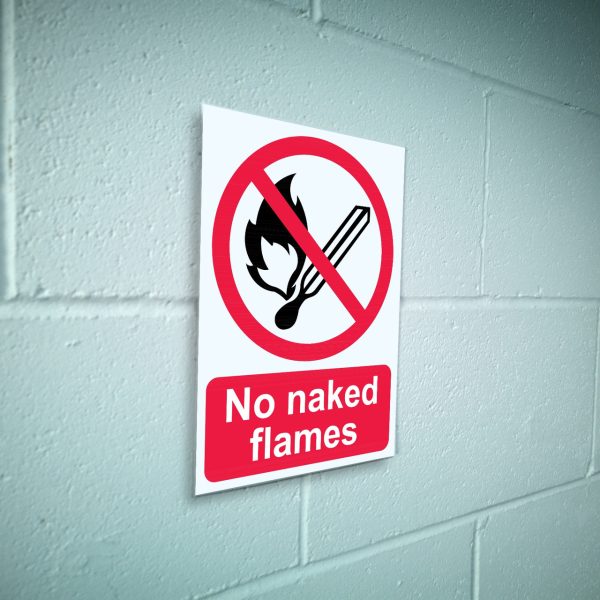 No naked flames sign