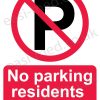 No parking residents only sign