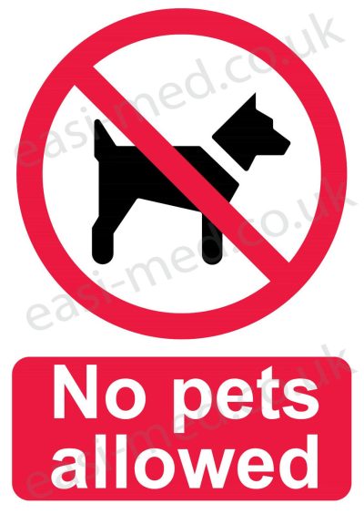 No pets allowed sign