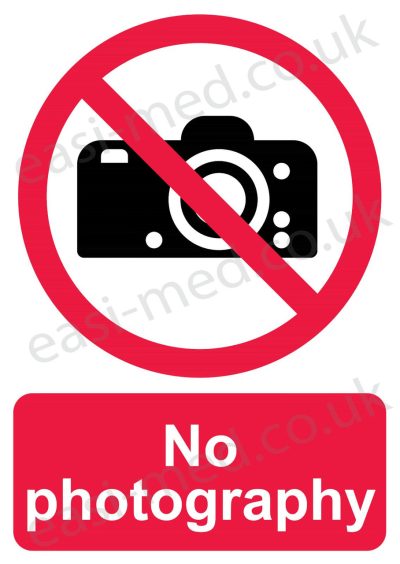 No photography sign