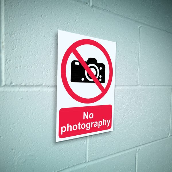 No photography sign