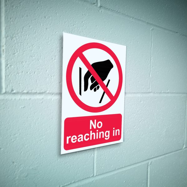 No reaching in sign