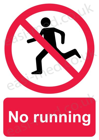 No running sign