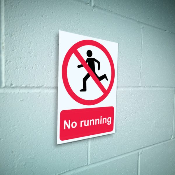 No running sign