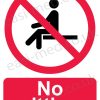 No sitting sign