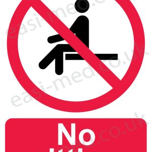 No sitting sign