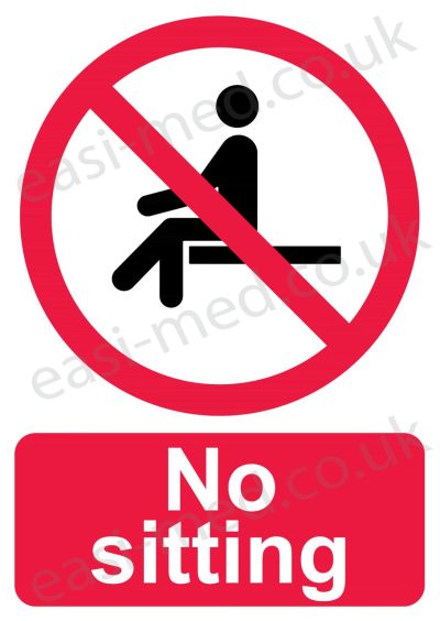 No sitting sign