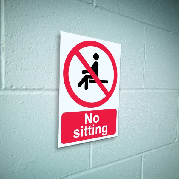 No sitting sign