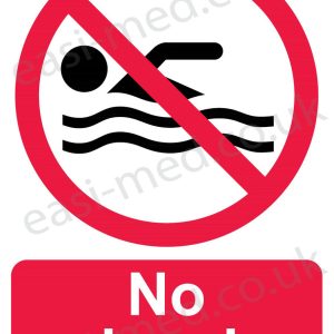 No swimming sign