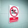 No swimming sign