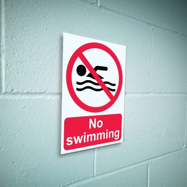 No swimming sign