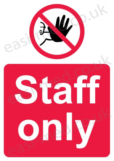 Staff only sign