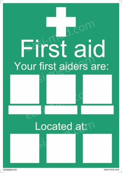 First Aiders Are (Photos) Sign