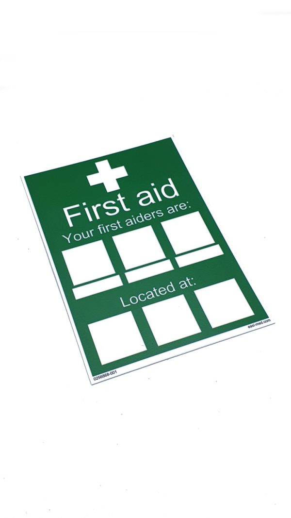 First Aiders Are (Photos) Sign