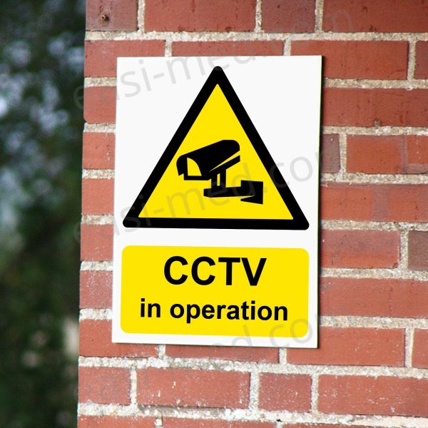 CCTV in Operation Sign – A5, A4, A3 | Vinyl Sticker & Rigid PVC – Easi-Signs