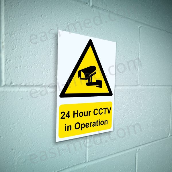 24 Hour CCTV in Operation Sign – A5, A4, A3 | Vinyl Sticker & Rigid PVC – Easi-Signs