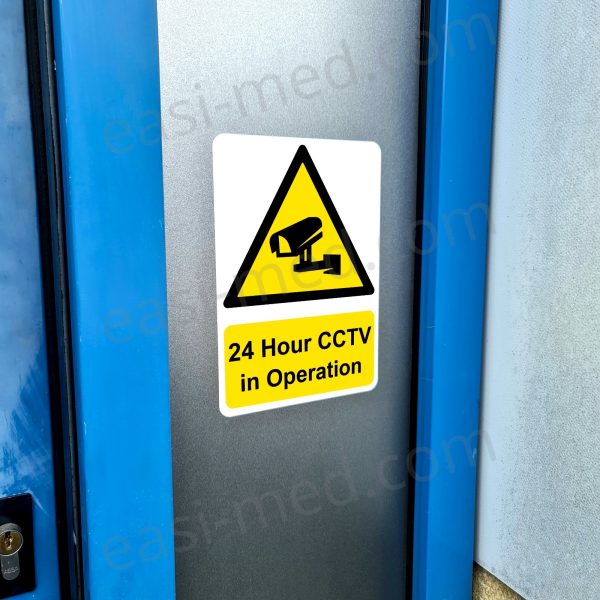 24 Hour CCTV in Operation Sign – A5, A4, A3 | Vinyl Sticker & Rigid PVC – Easi-Signs