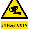 24 Hour CCTV in Operation Sign – A5, A4, A3 | Vinyl Sticker & Rigid PVC – Easi-Signs