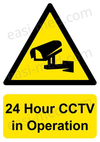 24 Hour CCTV in Operation Sign – A5, A4, A3 | Vinyl Sticker & Rigid PVC – Easi-Signs