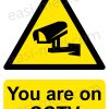 You Are on CCTV Sign – A5, A4, A3 | Vinyl Sticker & Rigid PVC – Easi-Signs