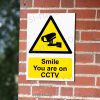 Smile You Are on CCTV Sign – A5, A4, A3 | Vinyl Sticker & Rigid PVC – Easi-Signs