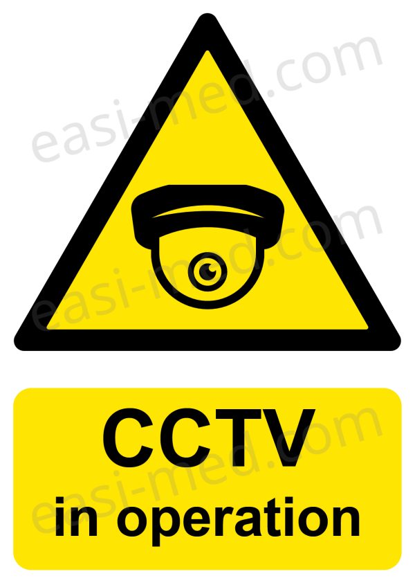CCTV in Operation Dome Camera Sign – A5, A4, A3 | Vinyl Sticker & Rigid PVC – Easi-Signs